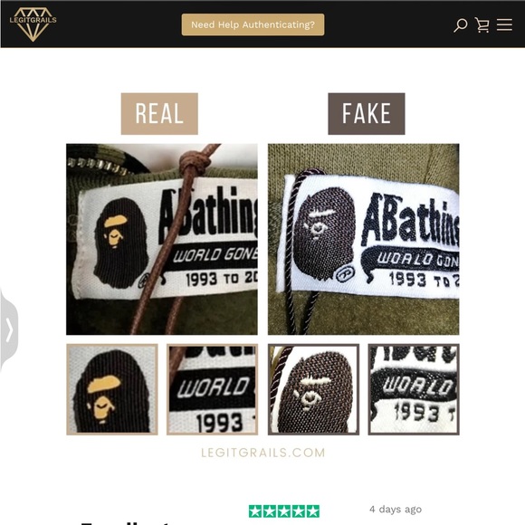 A Bathing Ape Quilted warm Winter Shark Skin Winter Jacket with original tags XL - Picture 7 of 14